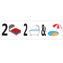 Load image into Gallery viewer, Combo Bedroom, Bath & Beach Real Estate Sign Rider