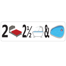 Load image into Gallery viewer, Combo Bedroom, Bath & Pool Real Estate Sign Rider