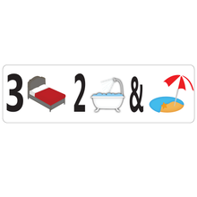 Load image into Gallery viewer, Combo Bedroom, Bath & Beach Real Estate Sign Rider