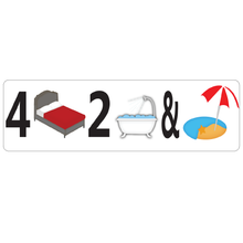 Load image into Gallery viewer, Combo Bedroom, Bath & Beach Real Estate Sign Rider