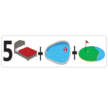 Load image into Gallery viewer, Postmojis Combo Bedroom, Pool, Golf Course Real Estate Sign Rider