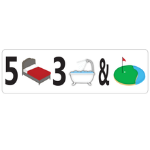 Load image into Gallery viewer, Combo Bedroom, Bath & Golf Course Real Estate Sign Rider