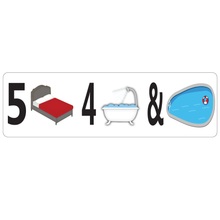 Load image into Gallery viewer, Combo Bedroom, Bath & Pool Real Estate Sign Rider