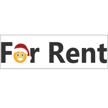 Load image into Gallery viewer, For Rent Real Estate Sign Rider Holiday Edition