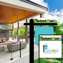 Load image into Gallery viewer, Backyard Oasis Real Estate Sign Rider
