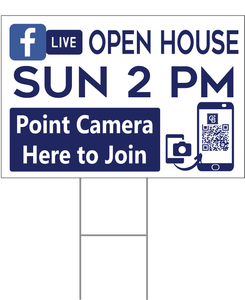 Coldwell Banker Facebook Live Open House Sign