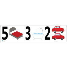 Load image into Gallery viewer, Combo Bedroom, Bath &amp; Garage Real Estate Sign Rider
